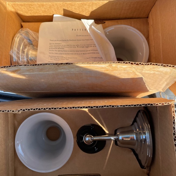 Pottery Barn Pair of Hawthorne Wall Sconces - Picture 4 of 5